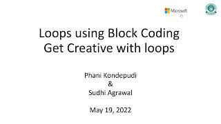 looping concept using block coding