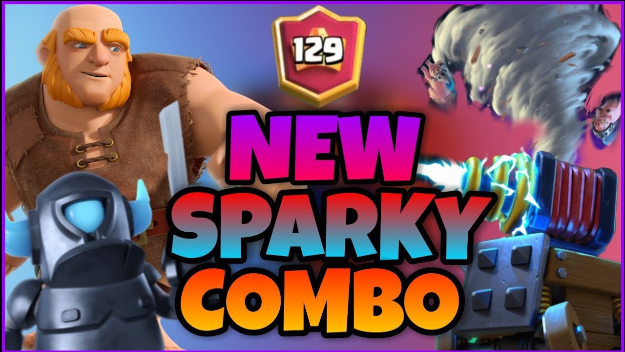 TOP 100 LADDER W/ GIANT SPARKY TORNADO DECK | CLASH ROYALE