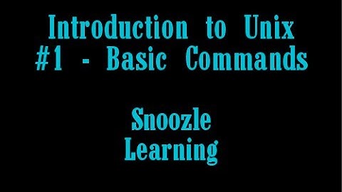 Introduction to Unix Programming - #1 Basic Commands