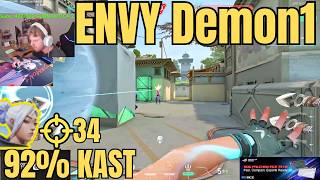 Envy Demon1 on Jett | 34 Kills, 8-0 in Opening Duels, Prime Demon1