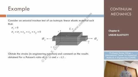 Continuum Mechanics - Ch 6 - Lecture 6 -  Isotropic Linear Elasticity