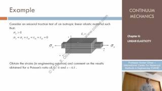Continuum Mechanics - Ch 6 - Lecture 6 -  Isotropic Linear Elasticity