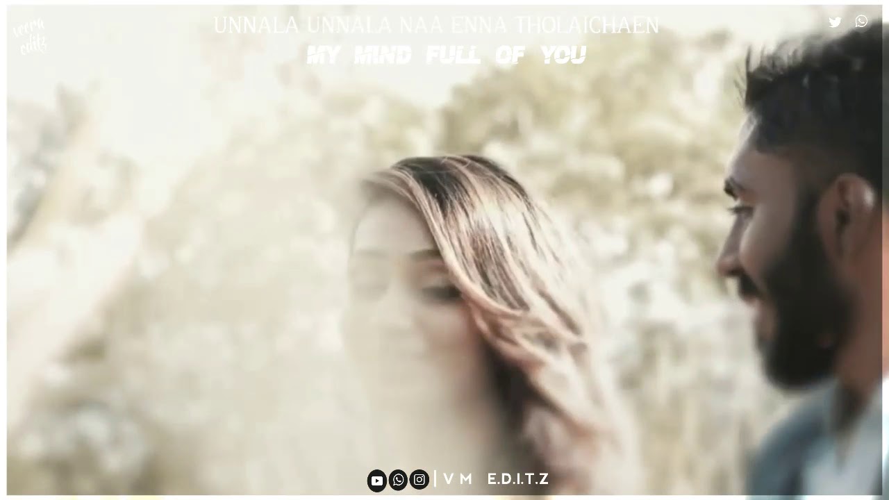 Unnala unnala naa enna tholaichaen song whatsapp status video