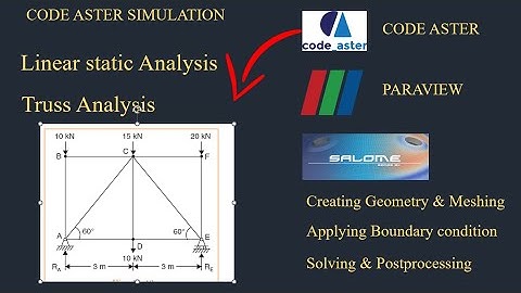 Truss stress analysis using code aster|salome meca tutorials|paraview tutorial|tutorial 4
