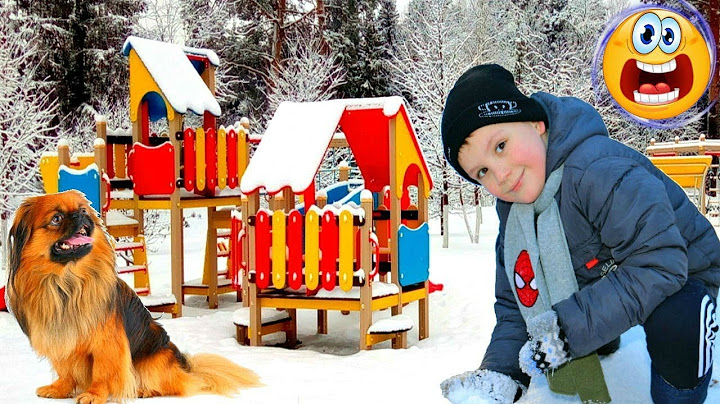 Гуляем на детской площадке, играем в снегу, катаемся на санках