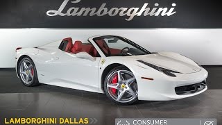 This is a smoke free carfax certified 2013 ferrari 458 italia spider
equipped with 4.5l 570hp v8 engine and 7-speed f1 (auto & paddle
shift) transmission...