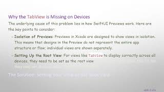 Troubleshooting TabView Visibility in SwiftUI: From Preview to Devices