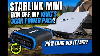 How long does Starlink Mini run off the Kings 36Ah power pack