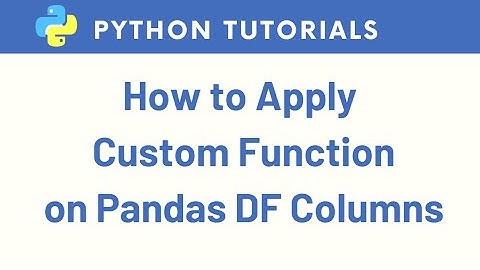 Applying Custom Function on Python Pandas DataFrame Columns | Applying lambda Function on columns