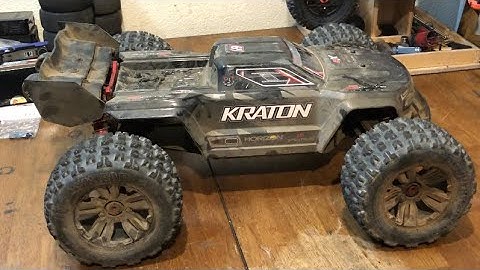 Arrma Kraton EXB first run on the new warranty rear differential..it needs a change, see why ?