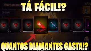 PEGANDO O NOVO PUNHO ESCORPIÃO ESCARLATE NO NOVO EVENTO TORRE DE TOKENS! ESTÁ FÁCIL!? FREE FIRE