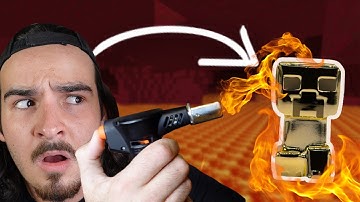 Trying to Burn a Minecraft Mining Kit! (1/48 Have a Gold Creeper!)