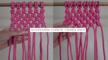 Macrame Knot Tutorial - Alternating Chinese Crown Knot