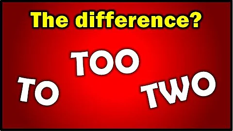 To, Too, Two || Homophones || How to differentiate? || Word Blunders