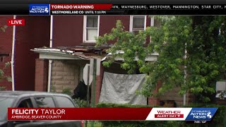 Trees topple onto roads, home in Beaver County during severe storms