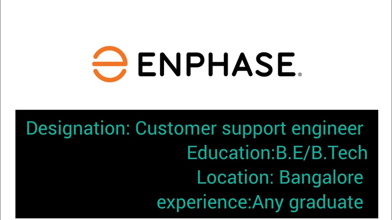 Enphase Energy CareersAssociate, Customer Support Engineer ! Customer ...