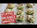 Garlic herb stuffed brussels sprouts