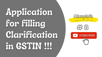 Application for filling clarification in gst  || Raised by the Tax Department