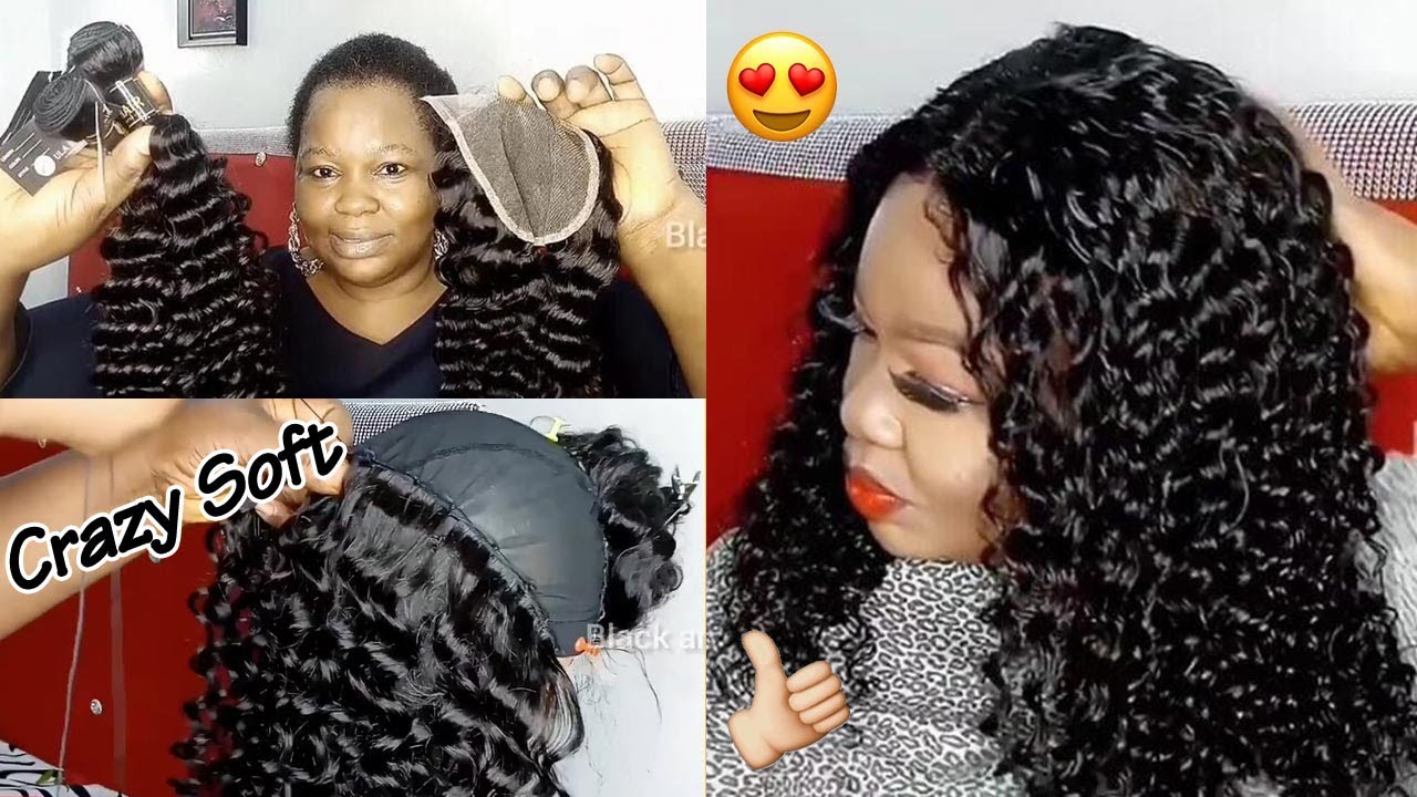 *DETAILS SEW IN TUTORIAL*👏5x5 HD Lace Closure With Deep Wave Hair ...