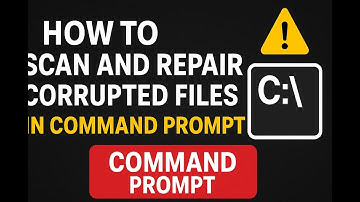 How to scan and repair corrupted files in command prompt