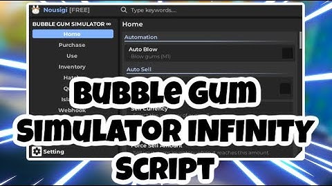 [NEW] Bubble Gum Simulator INFINITY Script | Auto Farm | Auto Hatch | Unlock All | MORE | PASTEBIN