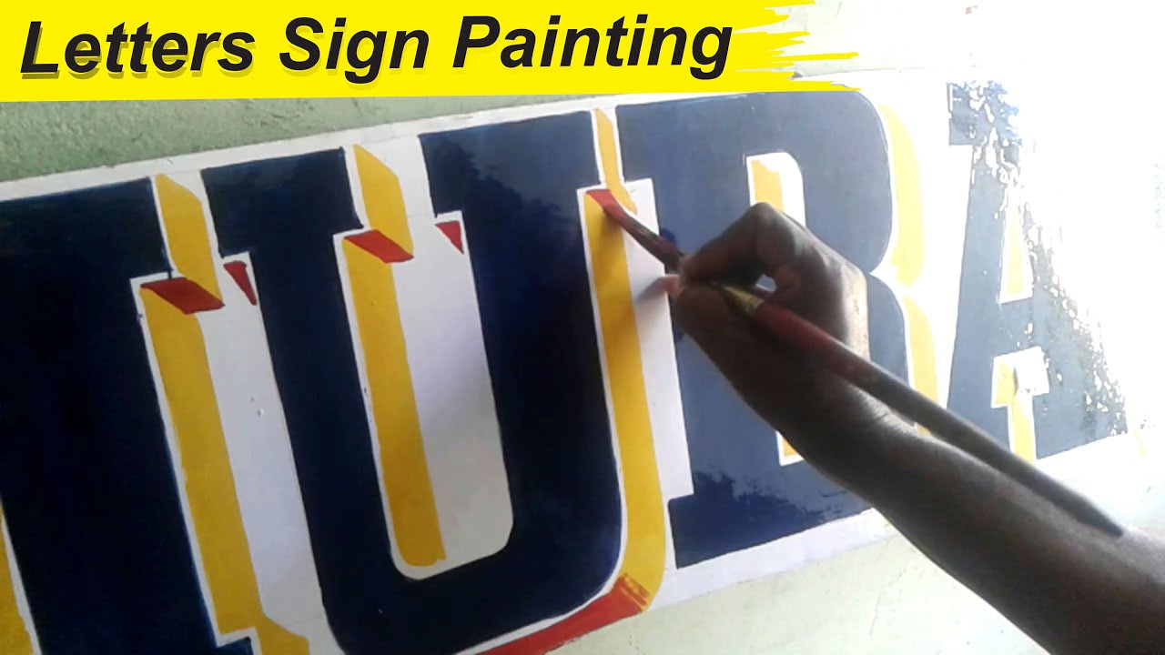 Lorry Name Board Letter Painting key of arts YouTube