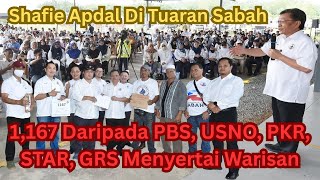 (PRN Sabah) Shafie Apdal: 1,167 Daripada PBS, USNO, PKR, STAR, GRS Menyertai Parti Warisan Di Tuaran