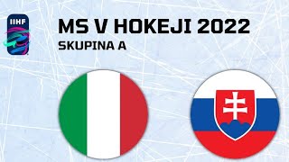 Slovensko vs Itálie (Mistrovství světa v Hokeji 2022 sestřih)
