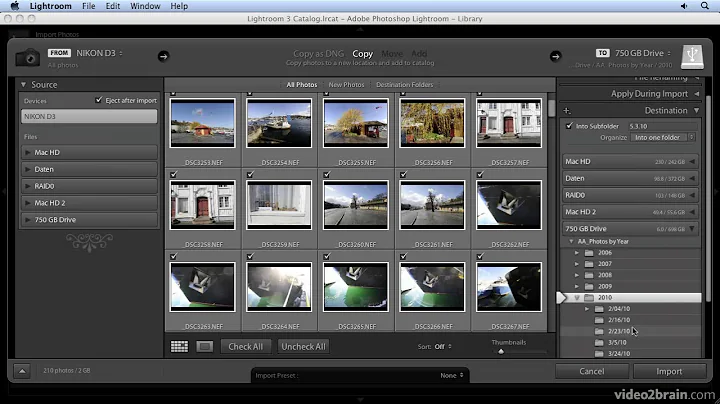 adobe lightroom Importing from a CF Card