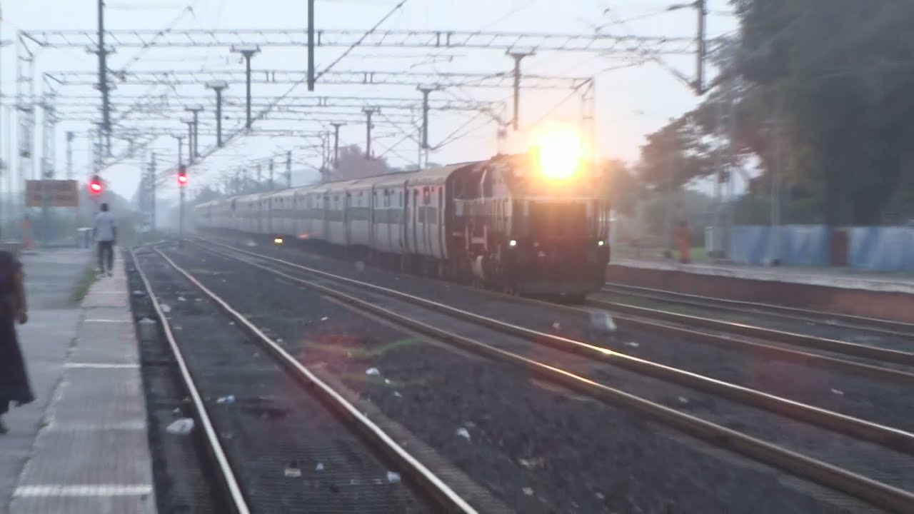 [2 in 1] Diesel and Electric : Azad Hind Express with KJM WDP4 + BSL WAP4 : Indian Railways