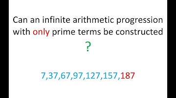 Is there an infinite arithmetic progression with only prime terms?