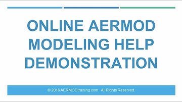 Online AERMOD Modeling Help Demonstration | AERMOD Training