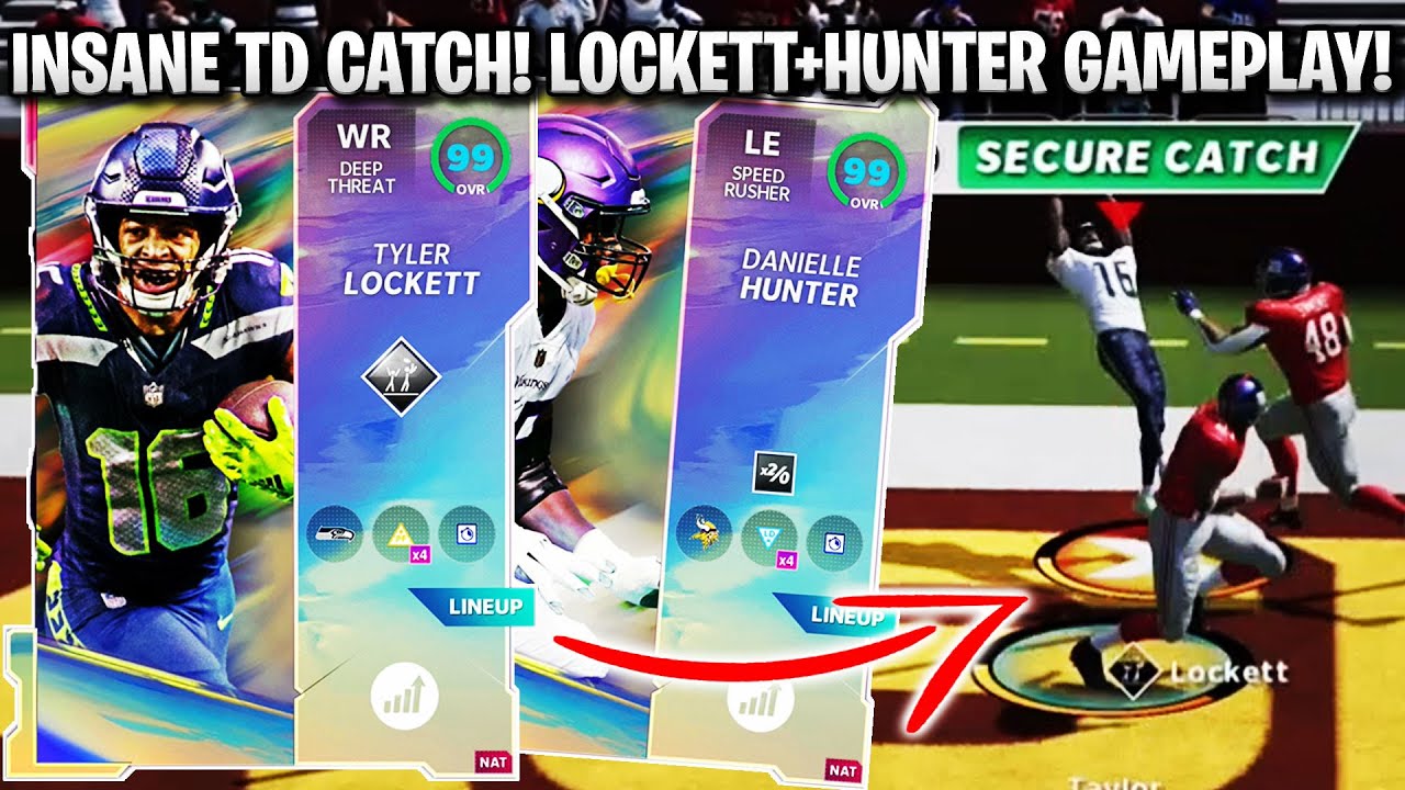 INSANE TD CATCH! 99 OVERALL TYLER LOCKETT AND DANIELLE HUNTER GAMEPLAY! | MADDEN 21 ULTIMATE TEAM