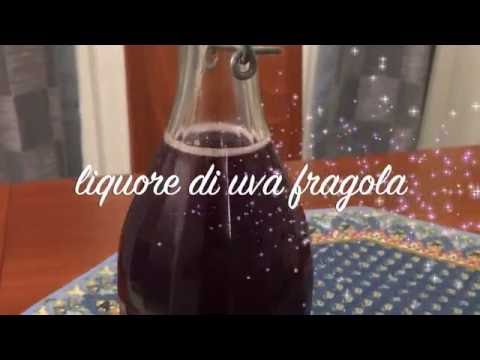 liquore di uva fragola,I present a homemade liquor,liquor made of grapevineUva Morango