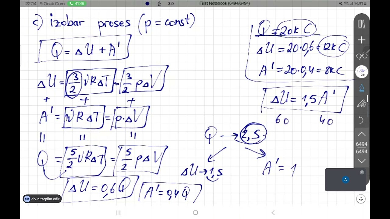 Termodinamikanın 1-ci qanunu
