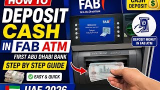 How to Deposit Cash in FAB ATM UAE 💰 | First Abu Dhabi Bank Cash Deposit Machine Guide 2026 🇦🇪 screenshot 4