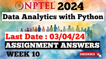 Data Analytics with Python Week 10 Assignment Answers | Jan 2024