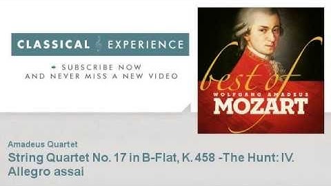 Wolfgang Amadeus Mozart : String Quartet No. 17 in B-Flat, K. 458 -The Hunt: IV. Allegro assai