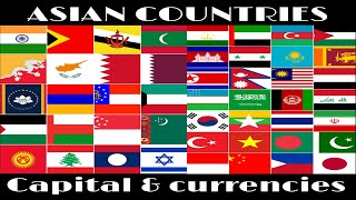Asian countries 🌏। Capital and currencies💰। Their national flags 🏴 screenshot 1