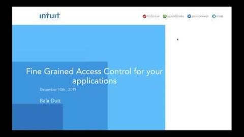 Webinar : Fine Grained Access Control for Your Applications