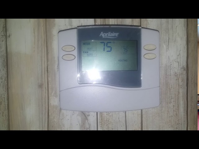 APRILAIRE THERMOSTAT IN HEAT MODE VIDEO 2 - YouTube
