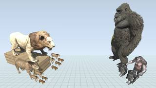 Mutant Primates Fights in Plants Arena | Lion King vs KONG 2024 - Animal Revolt Battle Simulator screenshot 1