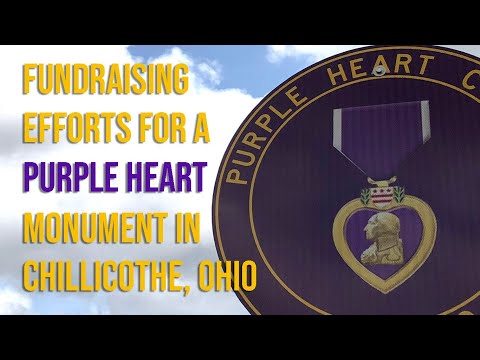 Melody Lapczynski talks about the fundraising efforts for the Purple Heart Monument in Chillicothe