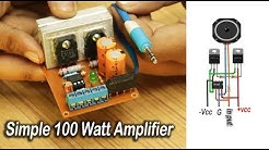Simple 100 Watt Audio Amplifier for Subwoofer (35-00-35 Voltage) 