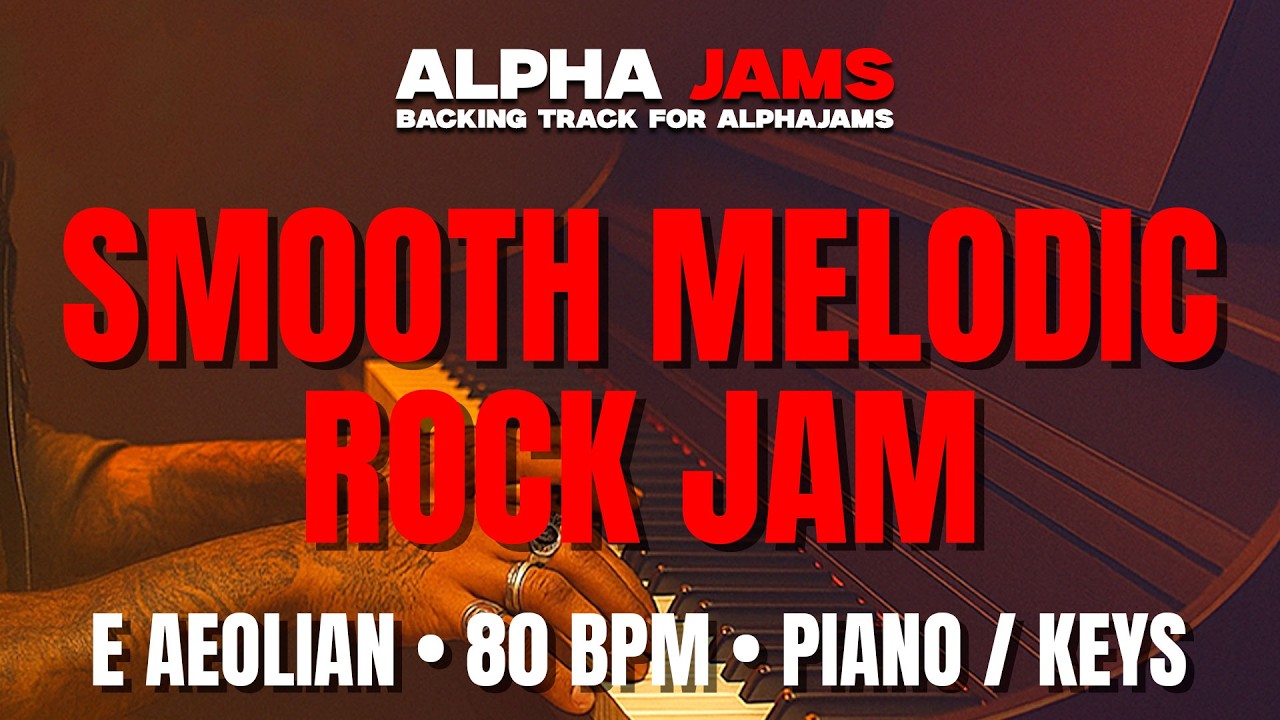 🎹 E Aeolian Smooth Melodic Rock Backing Track for Piano / Keys | 80 BPM ...