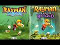 Rayman Legends Retold - Original vs Remake (Gameplay Comparison)