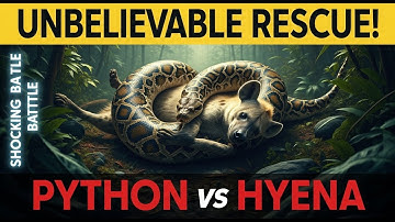 Unbelievable Rescue: Hyena Saved from Giant Python Attack! 🐍🦁