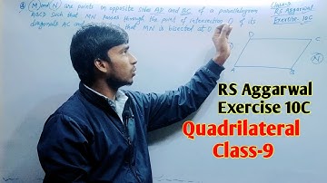 Quadrilateral Class-9, RS Aggarwal Exercise-10C, Q-4, M and N are points on opposite sides AD and BC