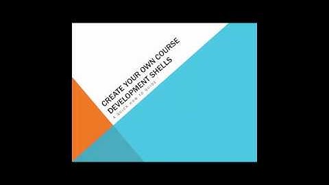 Creating a New Developmental Course Shell in Canvas