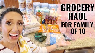 Groceries for a family of 10! | Stockup grocery haul for $200!